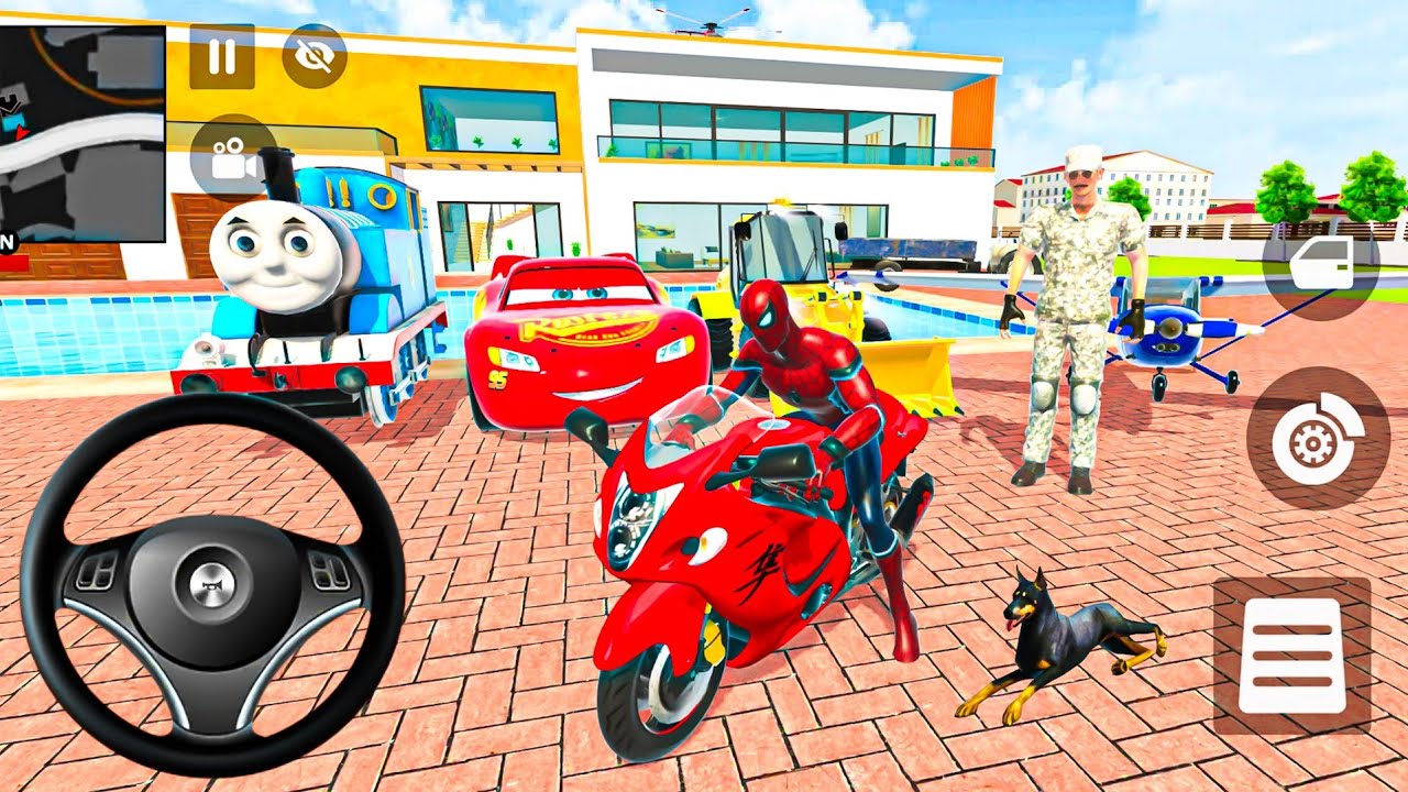 🐝 Indian Thift Auto Android Game 🌿 SuperMan & Spiderman Game😍G- Wagon & McQueen Car & Bike Showroom