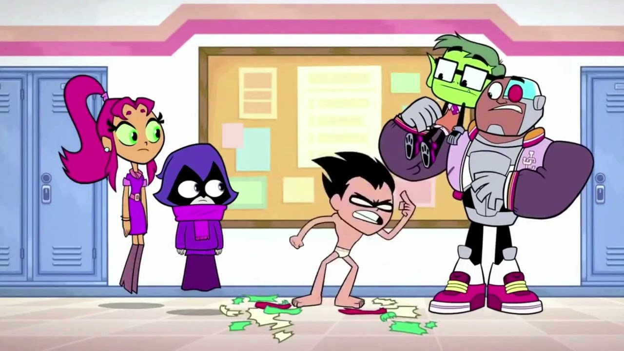 Every time Robin crane kicks the Titans (mostly Beast Boy)