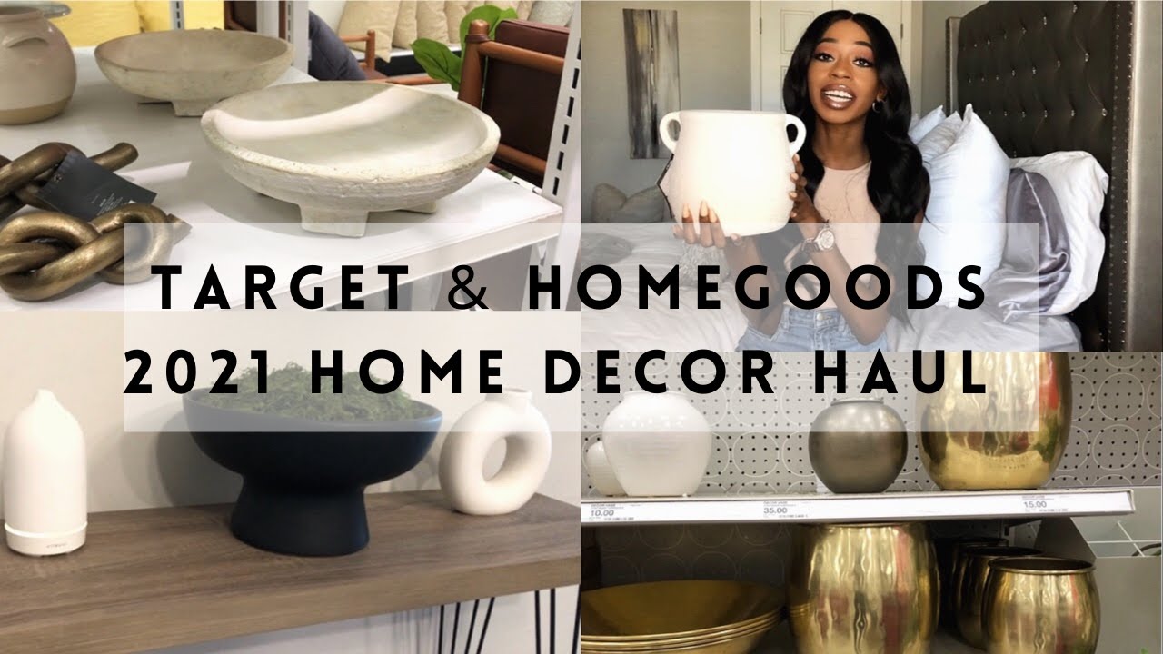 TARGET & HOMEGOODS HOME DECOR HAUL | SHOP WITH ME | STUDIO MCGEE, PROJECT 62 AND MORE | NEW 2021