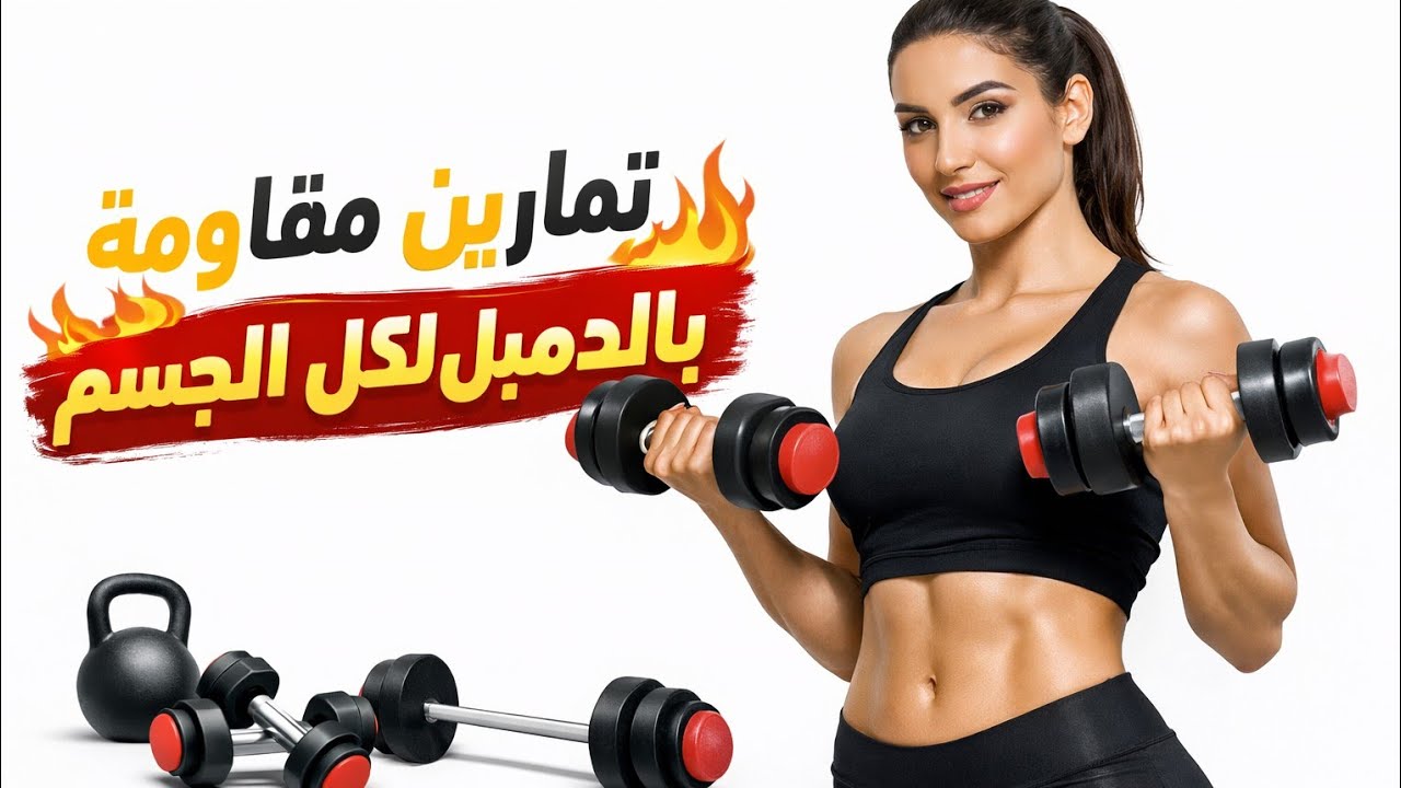 تمارين مقاومة بالدمبل لكل عضلات الجسم