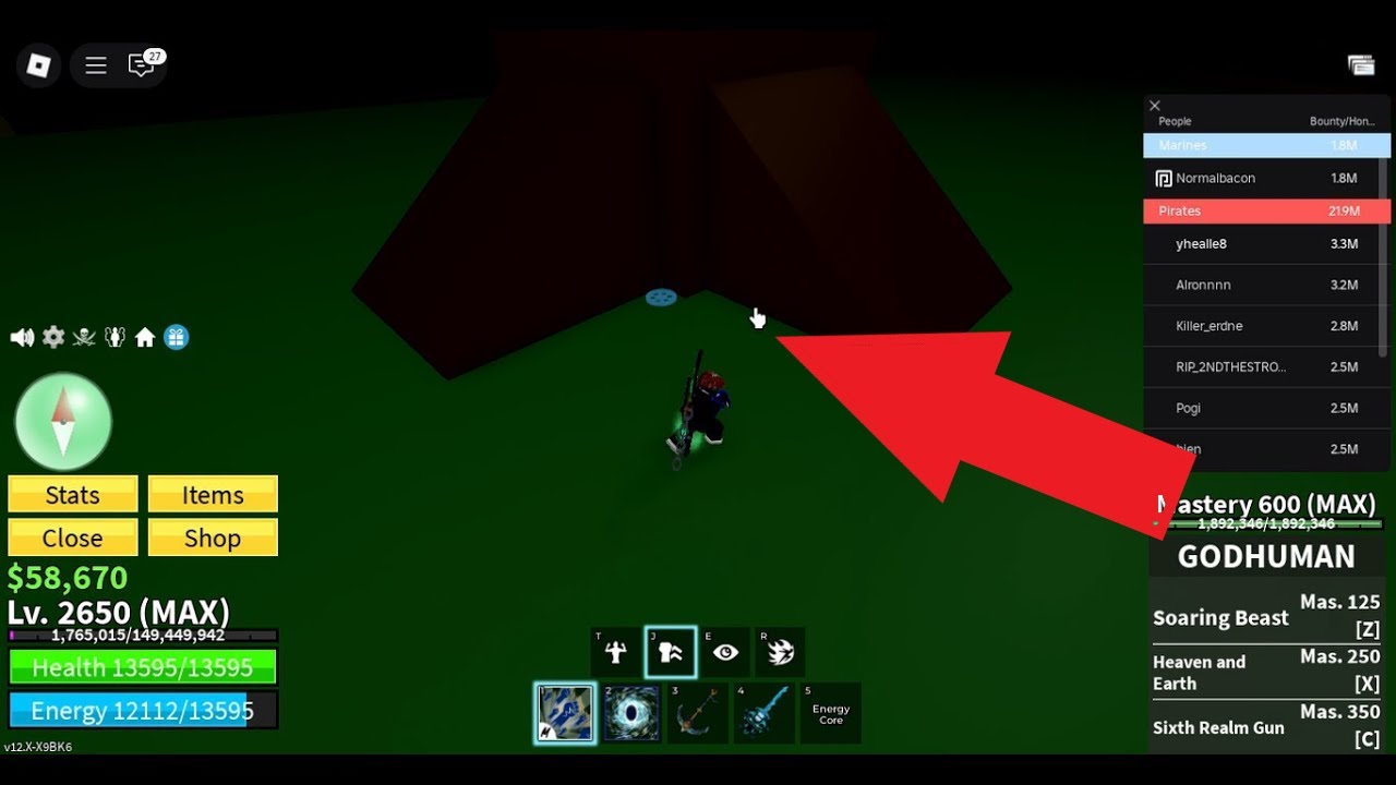 Roblox: Blox fruits Finding mirage island for blue gear and v4! (SOLO)