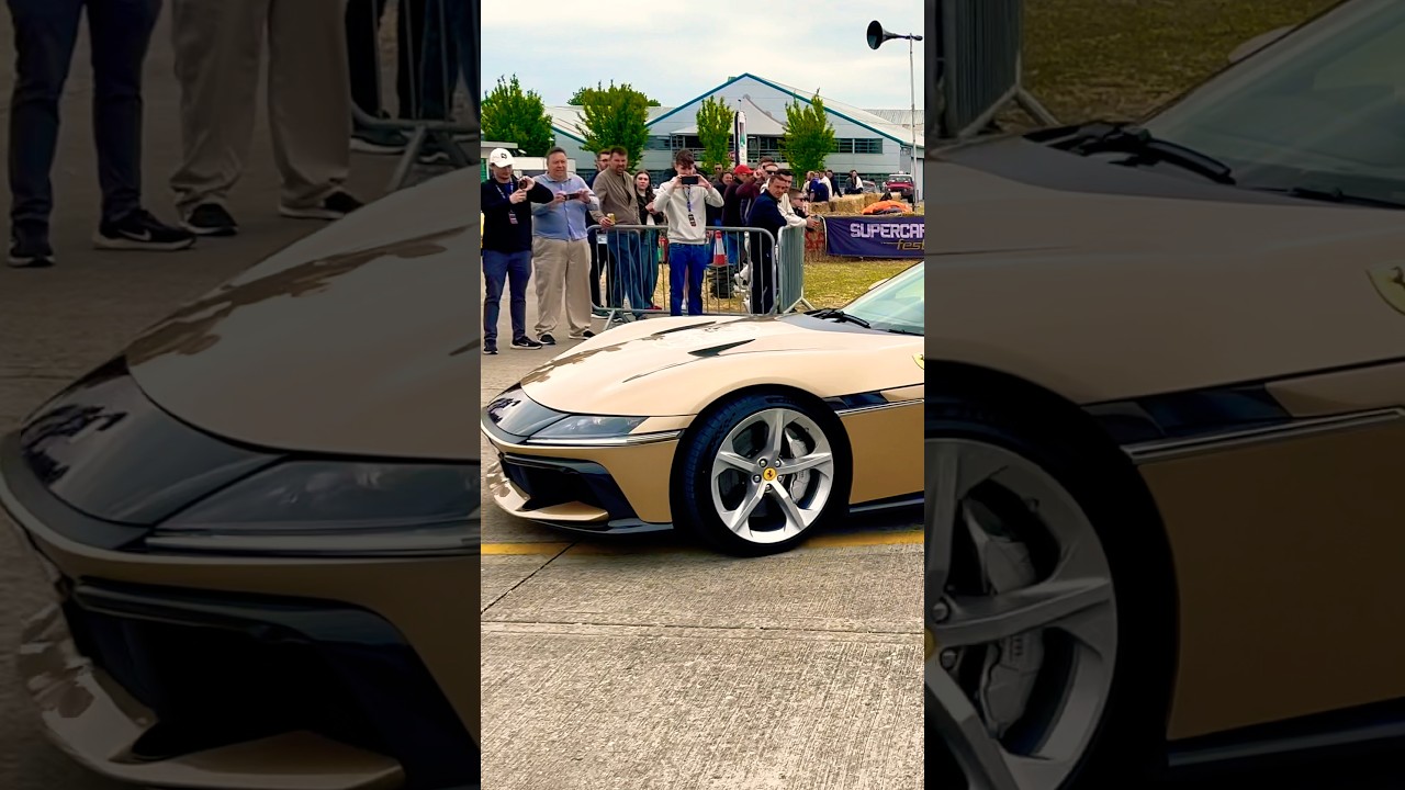 @Shmee150 NEW FERRARI 12CILINDRI IN ORO CHIARO ARRIVES AT SUPERCAR FEST! #shorts #trending #viral