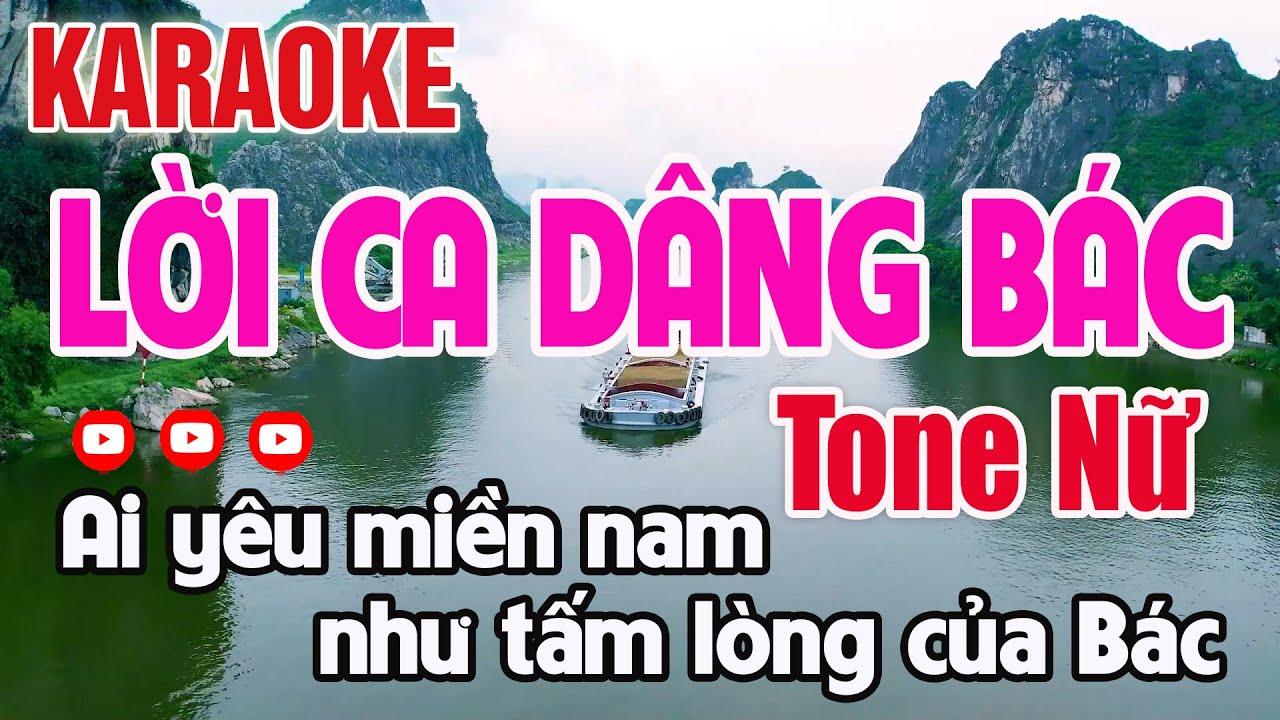 Lời Ca Dâng Bác Karaoke Tone Nữ Nhạc Sống - Nguyên Minh Media