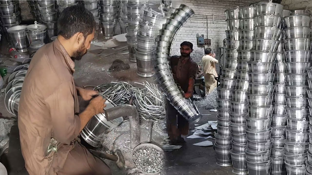 Production Of Stainless Steel Bucket Making Process in factory