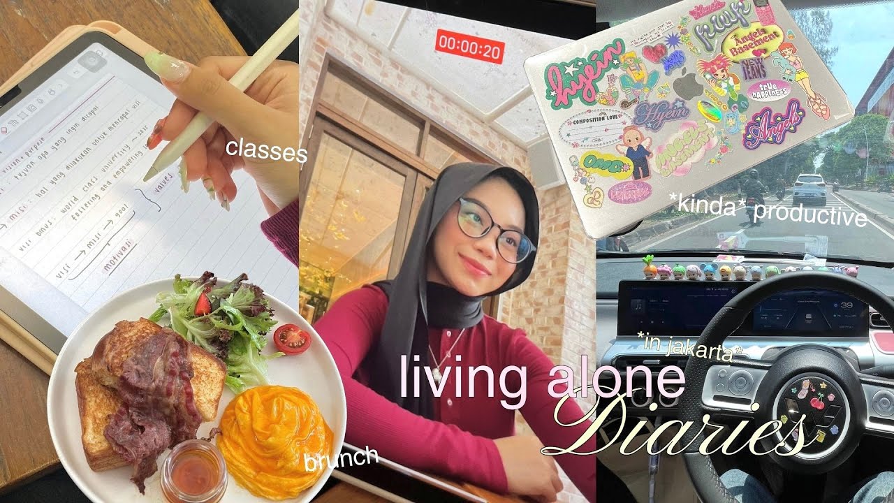 living alone diaries: binusian/college student in jkt 👩🏻‍💻💭 | classes, brunch, shopping, etc.