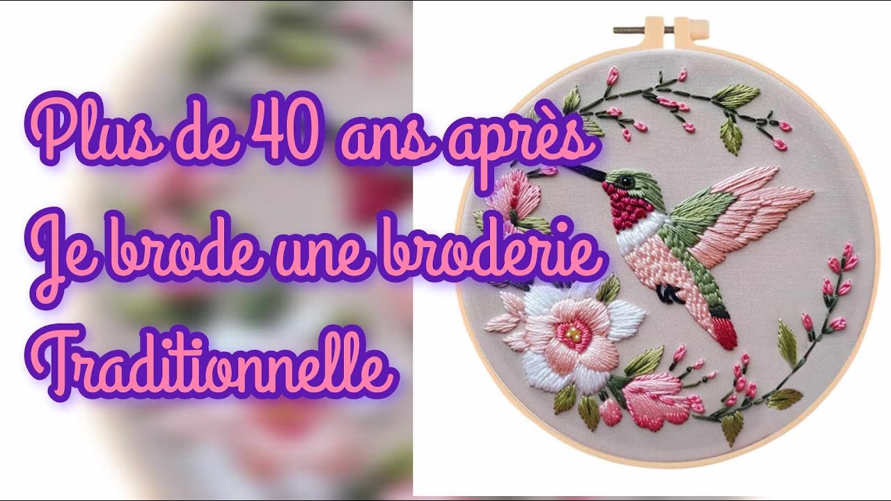 Ma broderie traditionnelle j'ai reçu mes nouvelles aiguilles