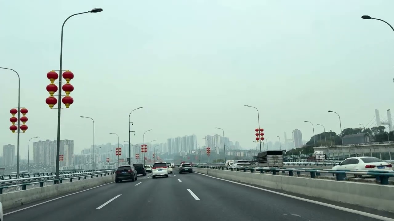 4K 重庆中梁山隧道～观音桥沉浸式驾驶