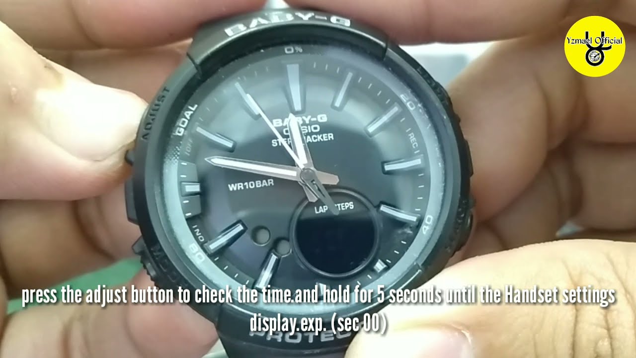 Baby-G BGS-100 SC digital and analog hands time  zinc adjustment