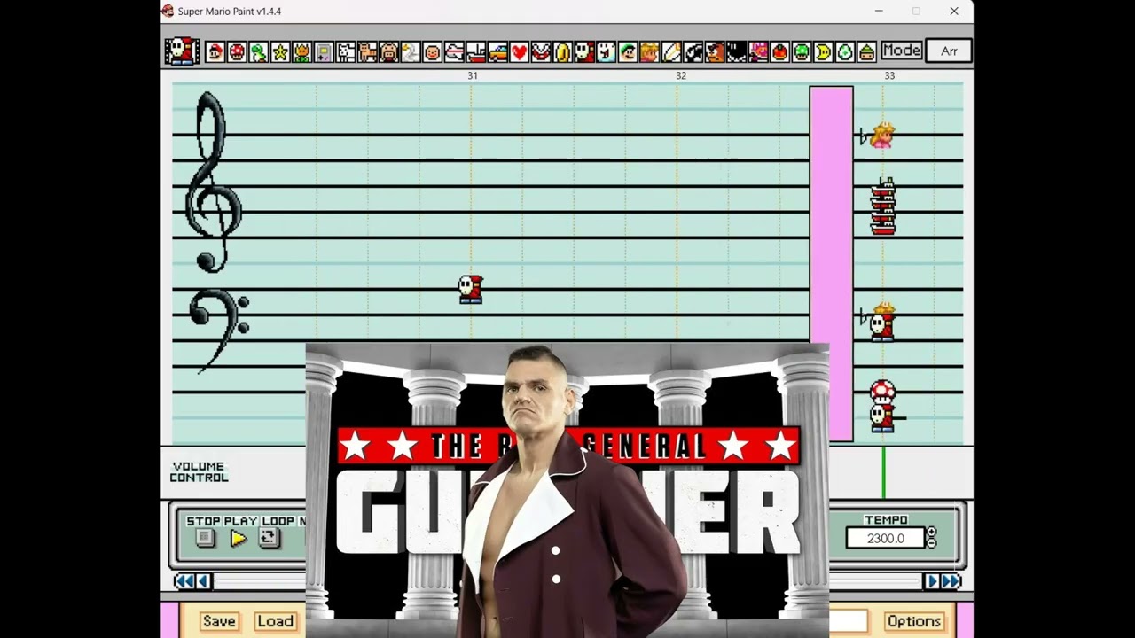 Mario Paint - "Symphony No. 9 in E Minor" (Gunther WWE Theme)
