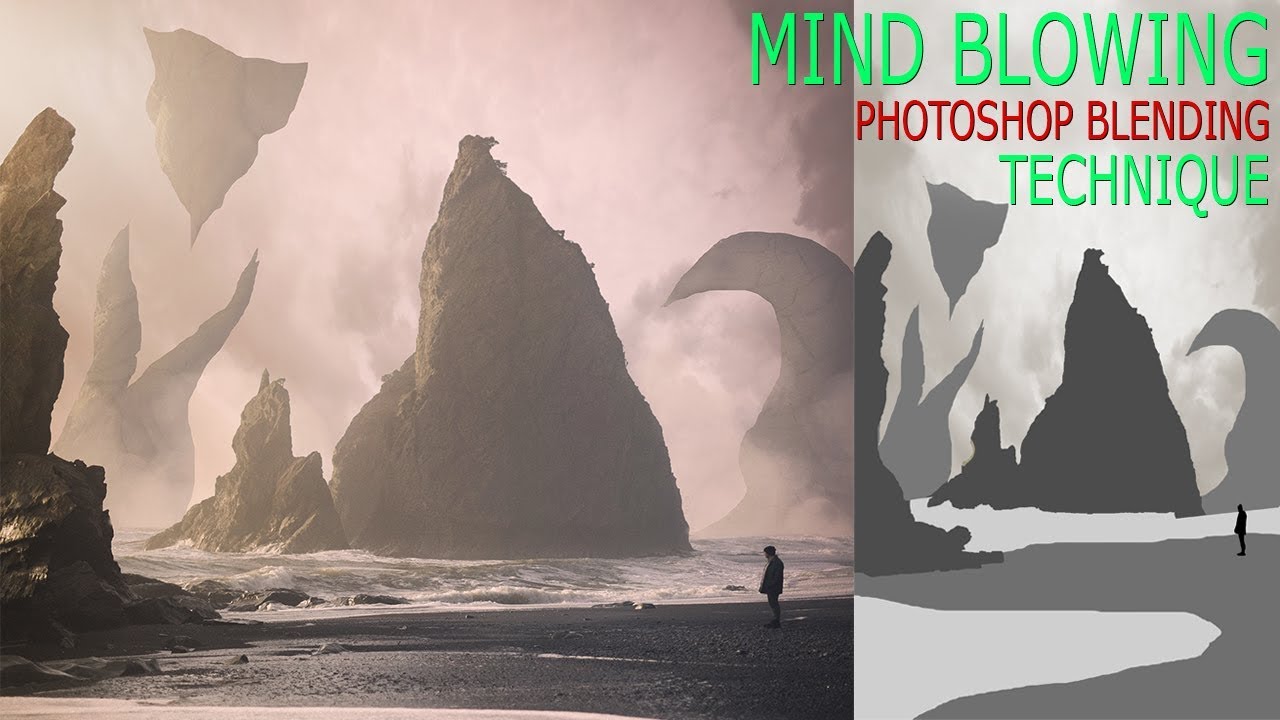 MIND BLOWING photoshop techniques | Flying Mountains