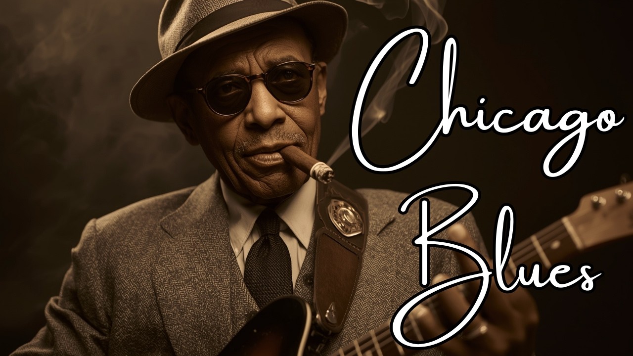 Electric Guitar Chicago Whiskey Blues – Slow Smoky Bar Blues | Smoky Guitar