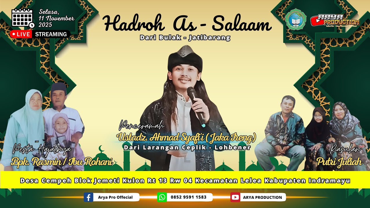 🔴 📡 LIVE STREAMING ❗ SIRAMAN ROHANI USTADZ JAKA IRENG ❗ SELASA, 11 NOVEMBER 2025 ❗ CEMPEH - LELEA