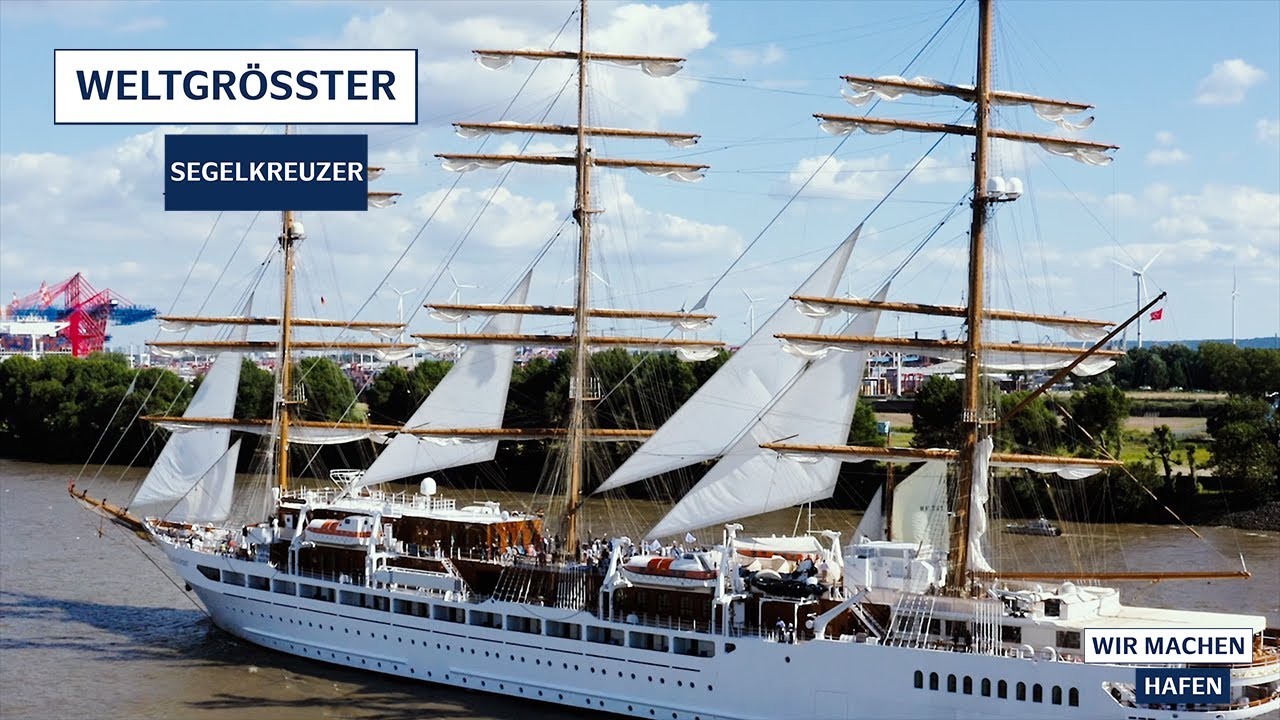 Das GRÖSSTE Segelschiff der Welt im Hamburger Hafen!