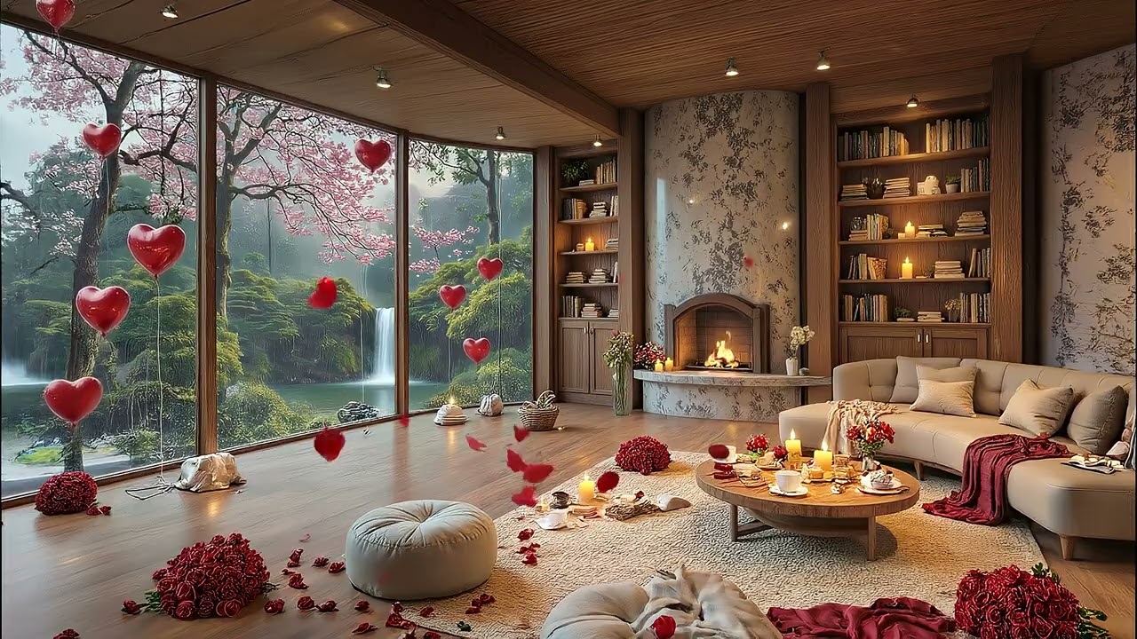 Indoor Spring Jazz Living For Study & Relax - Calm Morning With Soft Jazz And Valentine Ambience