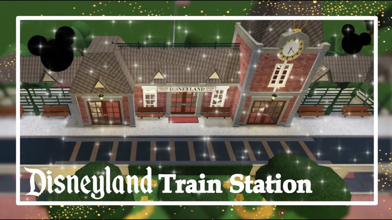 Bloxburg | Disneyland Train Station Speed build & Tour 111k