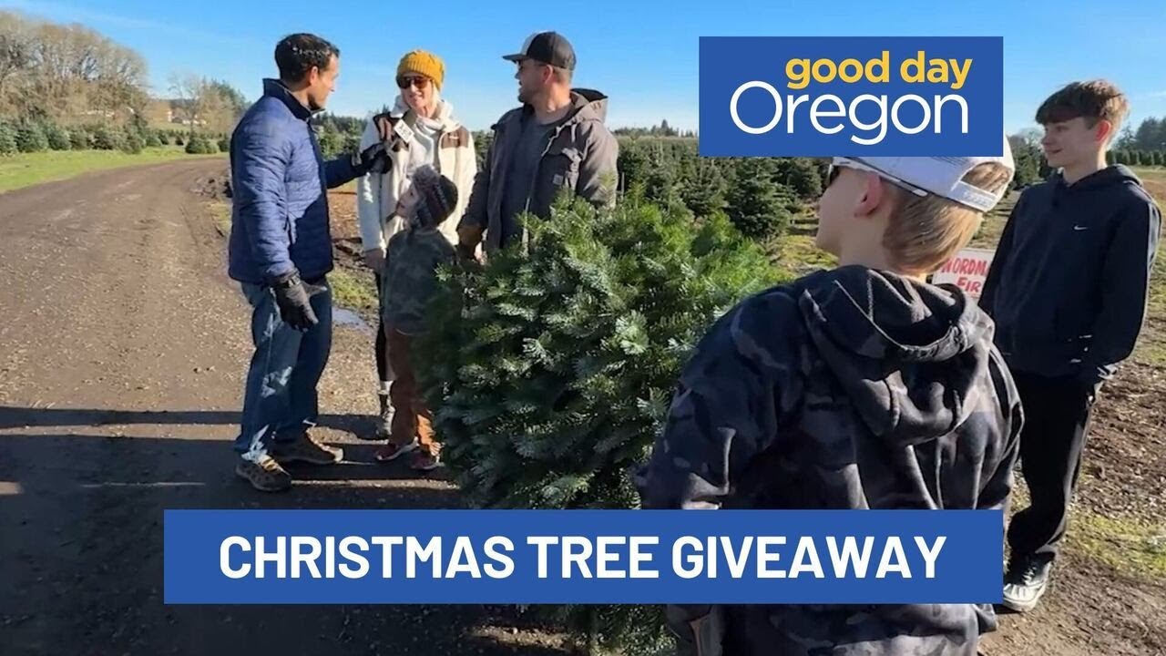 FOX 12 Surprise Squad gives away Christmas trees at local farm