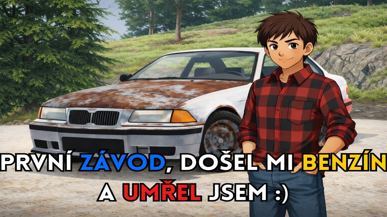 PRVNÍ ZÁVOD, DOŠEL MI BENZÍN A UMŘEL JSEM V MON BAZOU