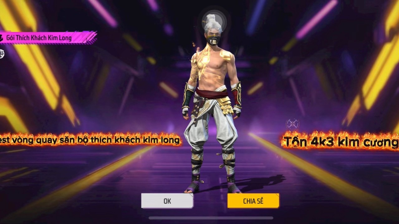 Free Fire | Test vòng quay thích khách âm dương.tốn bao nhiêu kim cương?