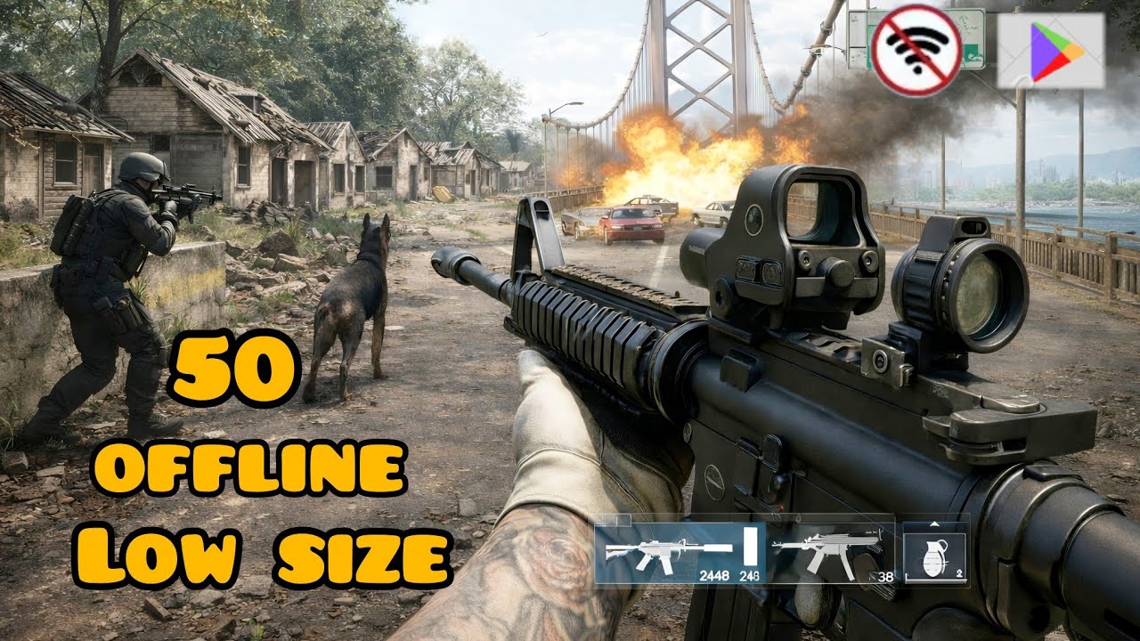 Top 50 OFFLINE FPS Games like COD Mobile for Android and iOS in 2026 | ULTRA REALISTIC Games