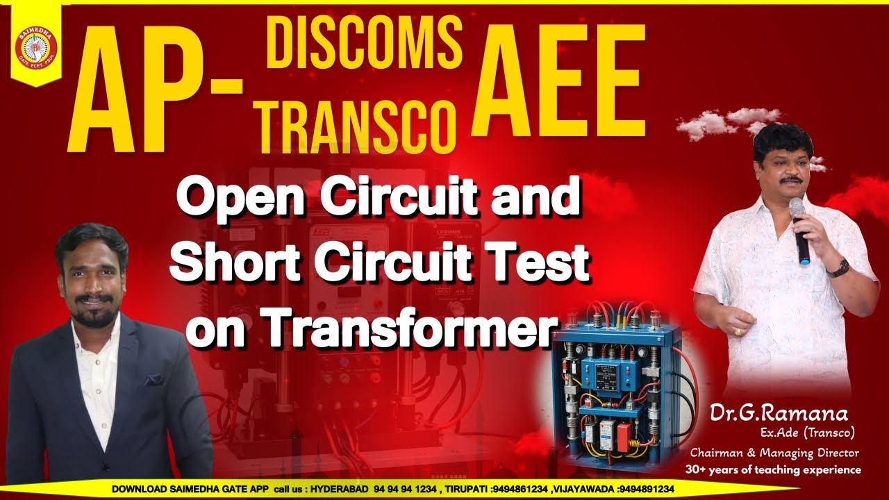 TRANSCO ,GENCO ,DISCOMS AEE NOTIFIVATION 2025 | Open Circuit and Short Circuit Test on Transformer-1