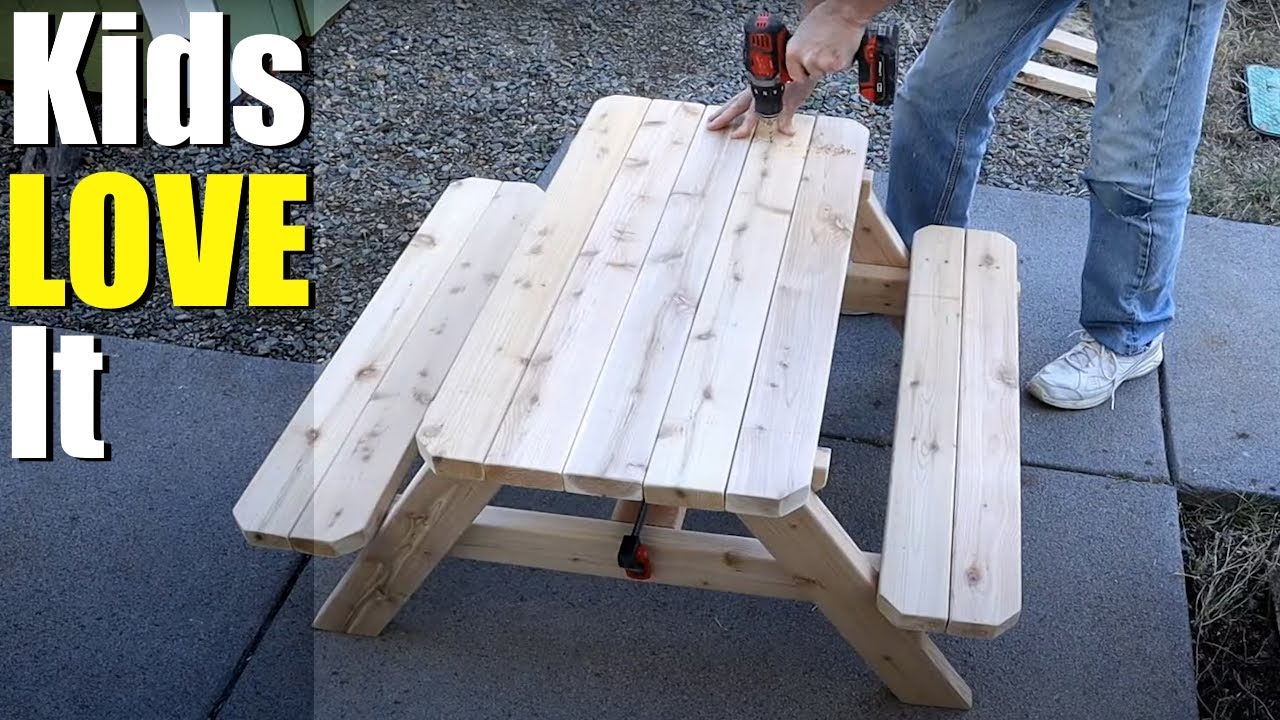 DIY Kids' Size Picnic Table ~ Beginner Friendly