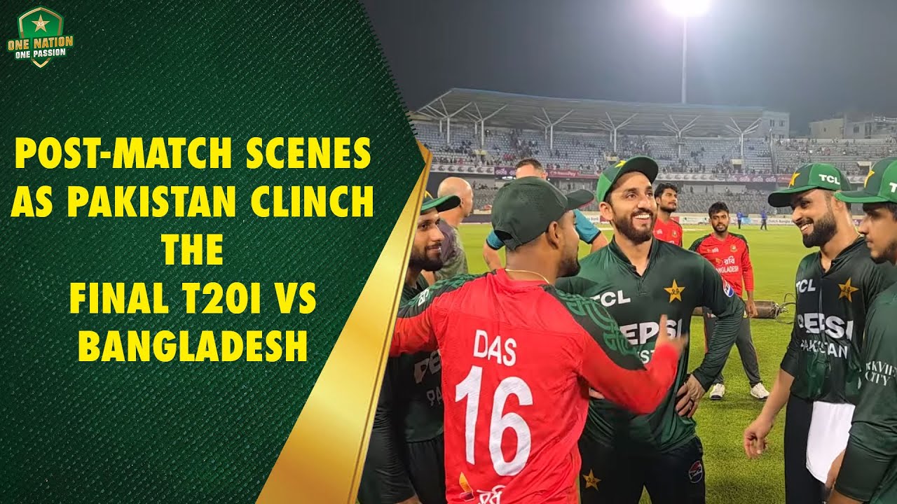 Rain, Handshakes & Mutual Respect: Post-match scenes as Pakistan clinch the final T20I vs Bangladesh