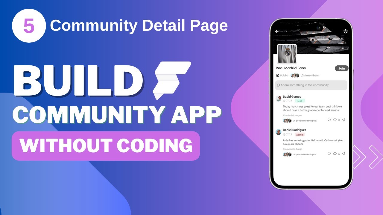 🔥 Building Community Detail Page with @FlutterFlow #nocode