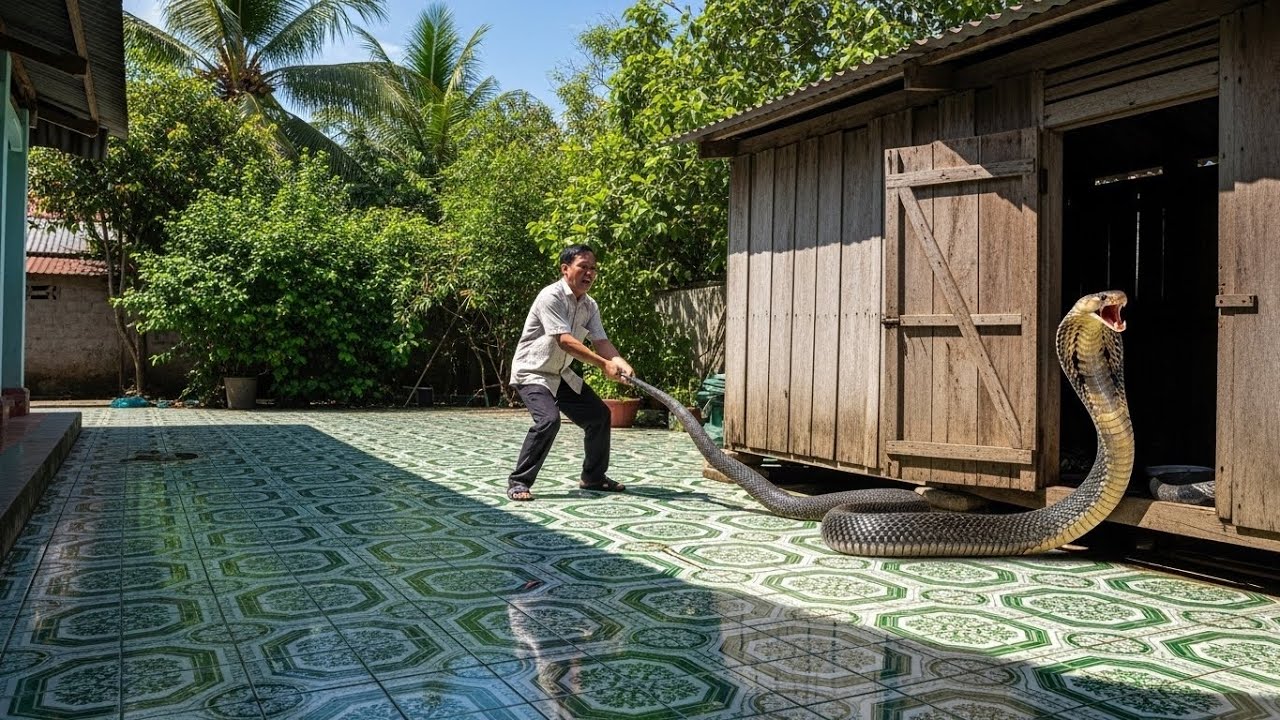 Cuộc gọi khẩn cấp :rắn hổ mang vào nhà kho của người dân ẩn nấp ,May mắn khi con rán được phát hiện 
