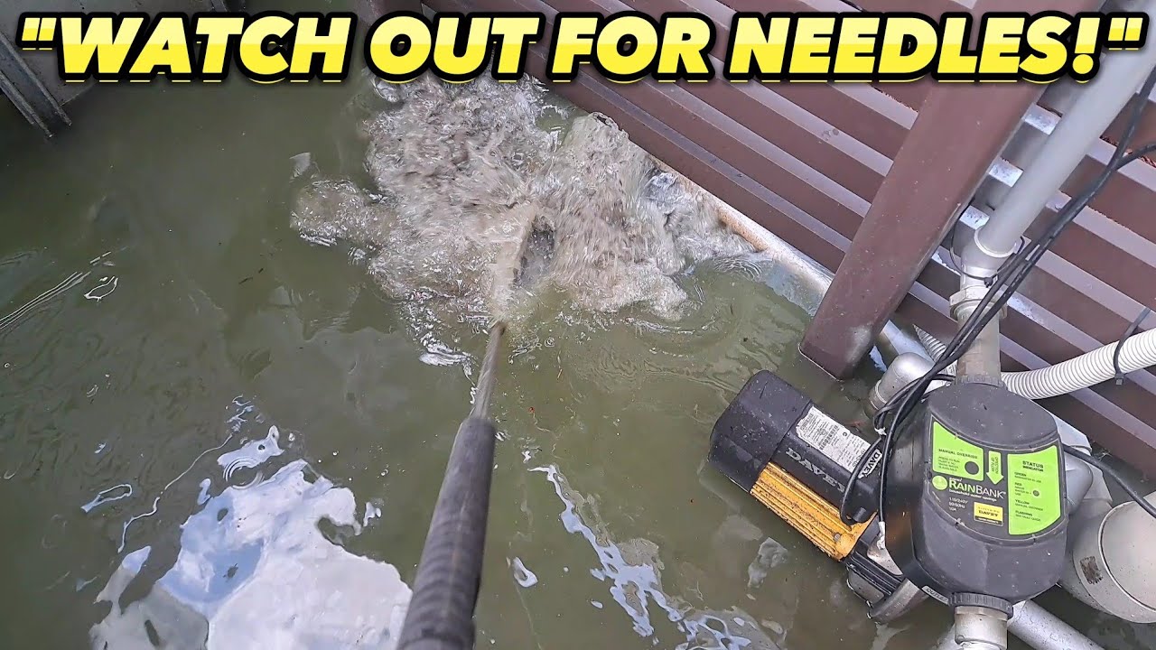 Setting a Guinness World Record during the unblocking of this drain!