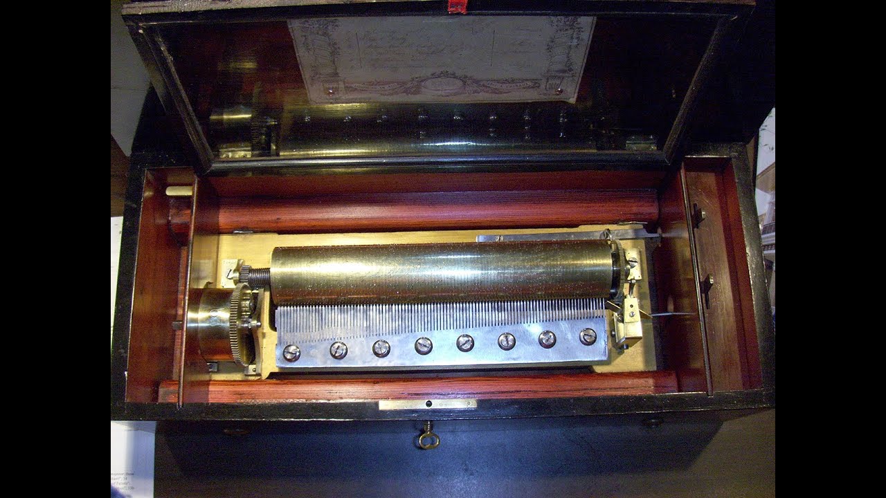 Unmarked mechanism (probably E. Paillard, ca. 1872), s/n 16855, with 103 teeth and six unusual tunes