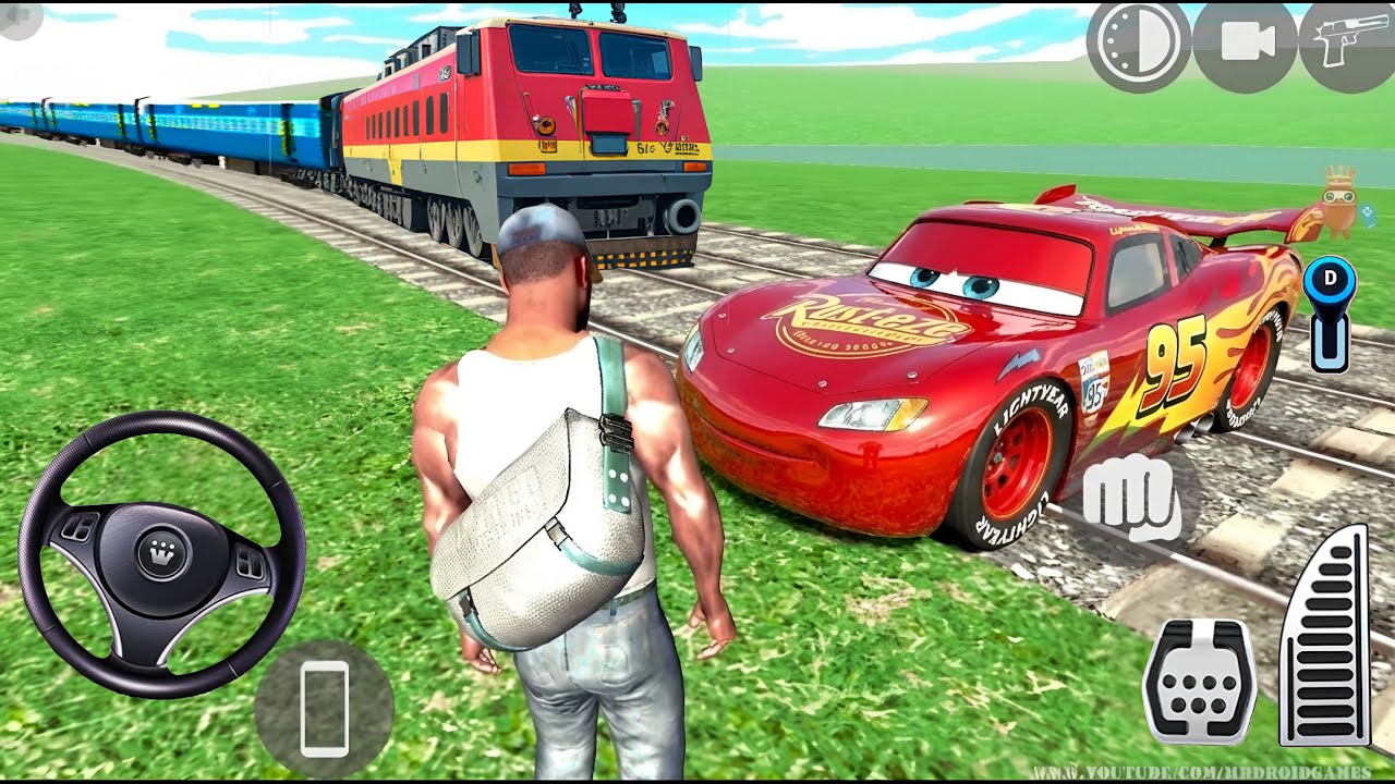 Indian McQueen vs Train Ride in Open City Simulator 2026 - Android Gameplay