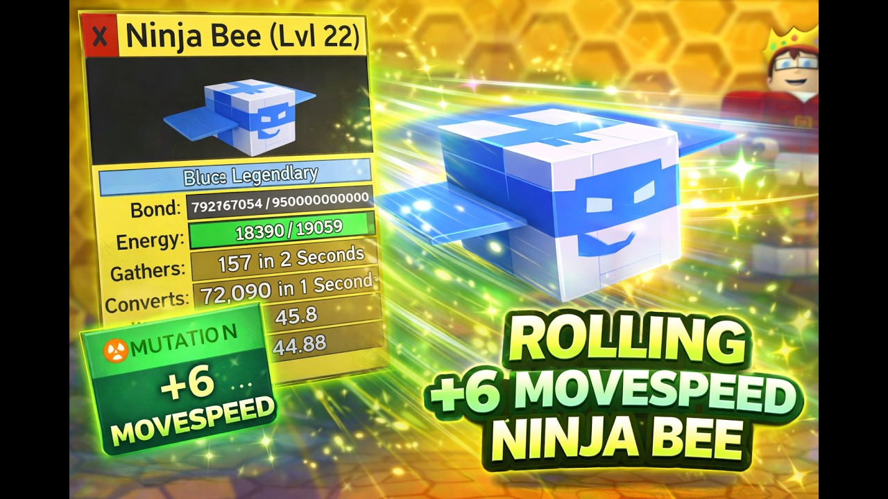 Bee Swarm Stream HIGH QUALITY CONTENT Rolling for +6 MS Ninja (Final +6 rolling stream)