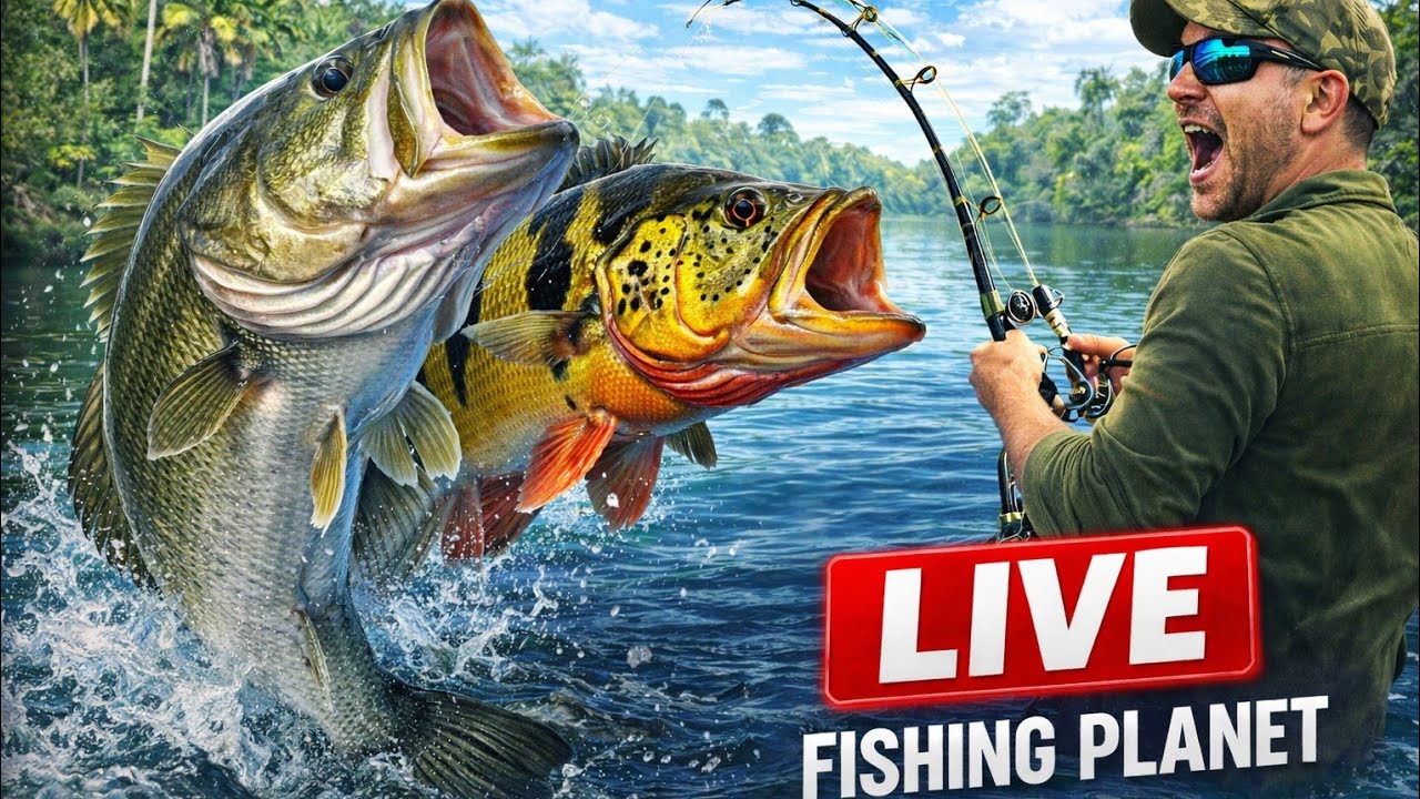 Łowimy ogromne Bassy wielkogębowe i pawie na Everglades!😱🎣LIVE Fishing Planet.