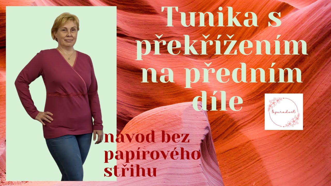 Tričko s dlouhým rukávem-tunika- s překřížením vepředu-jednoduchý návod bez papírového střihu zdarma