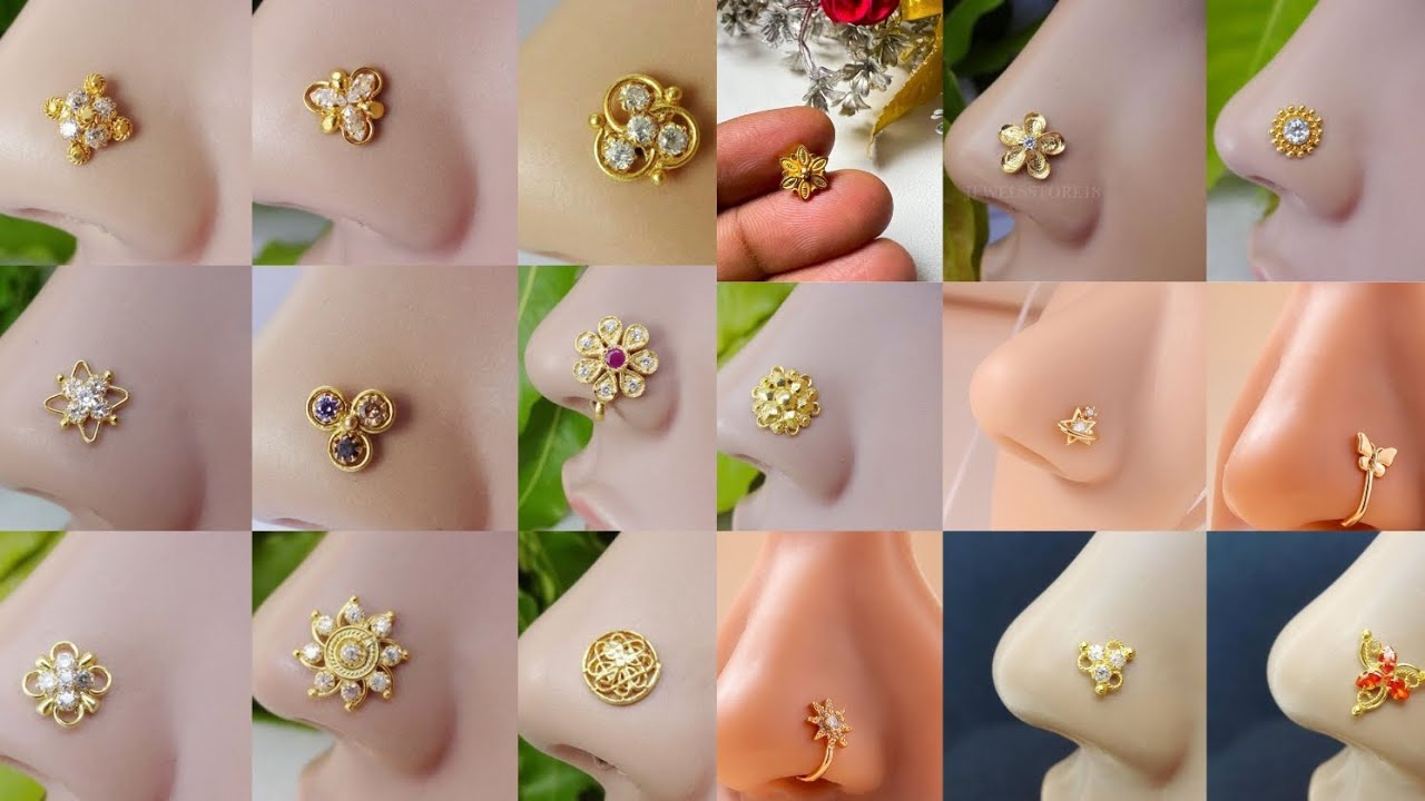 💥Best Nose Pin Design 2026 | গোল্ড নোজ পিন ডিজাইন ২০২৫ | शानदार नाक की बाली |💓