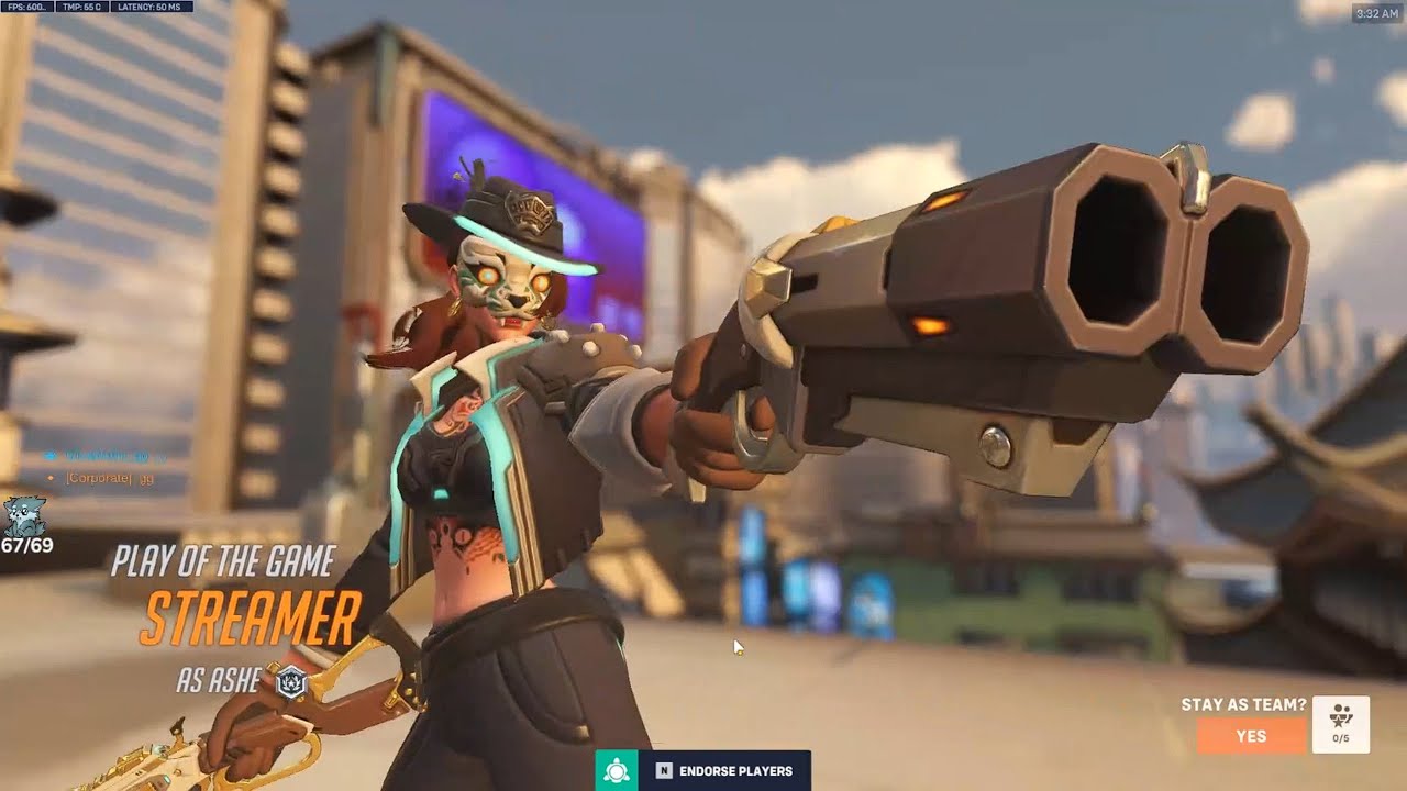 potg! Highest Accuracy ASHE in Top 500 - IDDQD ASHE OVERWATCH 2 SEASON 20 GAMEPLAY