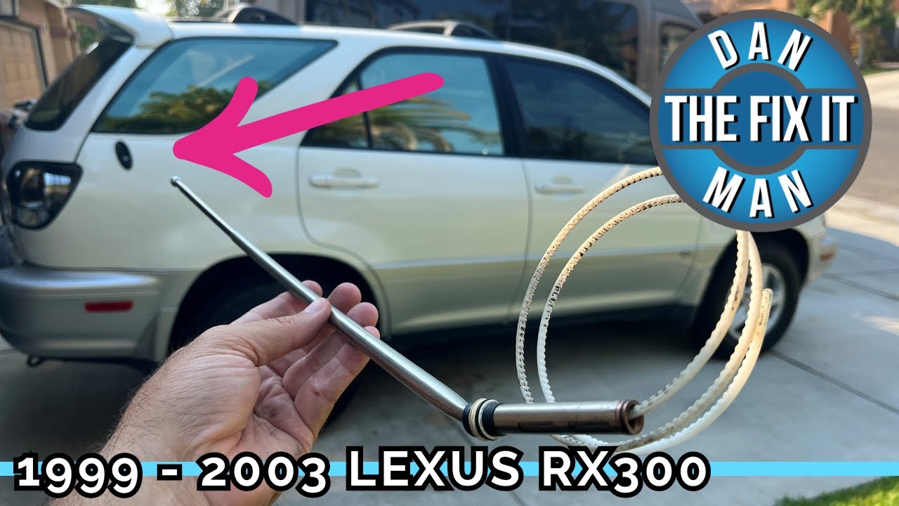 2002 LEXUS RX300 POWER ANTENNA MAST REPLACEMENT!  EASY! ANTENNA WON'T GO DOWN! DAMAGED IN CAR WASH!