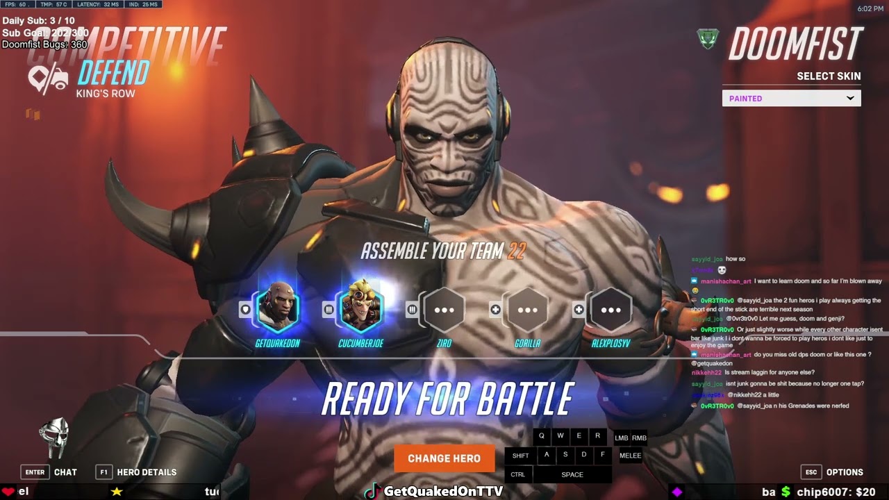 52 Kills! 16k Dmg! GetQuakedOn Top 500 Doomfist Overwatch 2 Season 8 Gameplay
