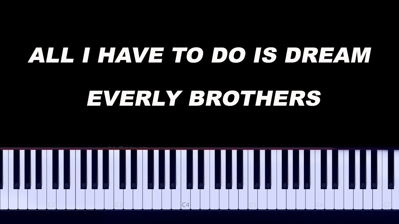 The Everly Brothers - All I Have To Do Is Dream Piano Tutorial