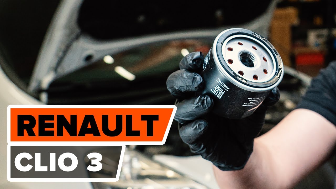 Como substituir a filtro de óleo e óleo do motor no RENAULT CLIO 3 [TUTORIAL AUTODOC]