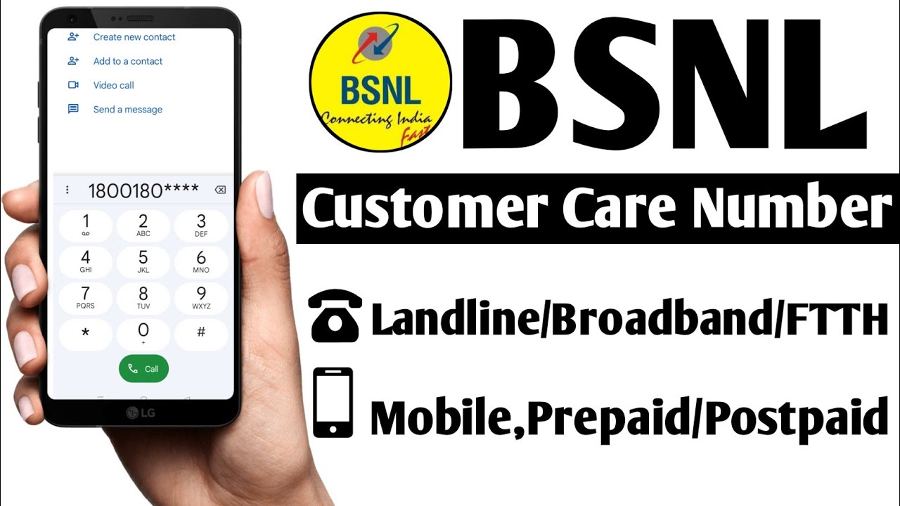 Bsnl Customer Care Number | Landline | Broadband | FTTH | AirFiber | Mobile | Prepaid | Postpaid