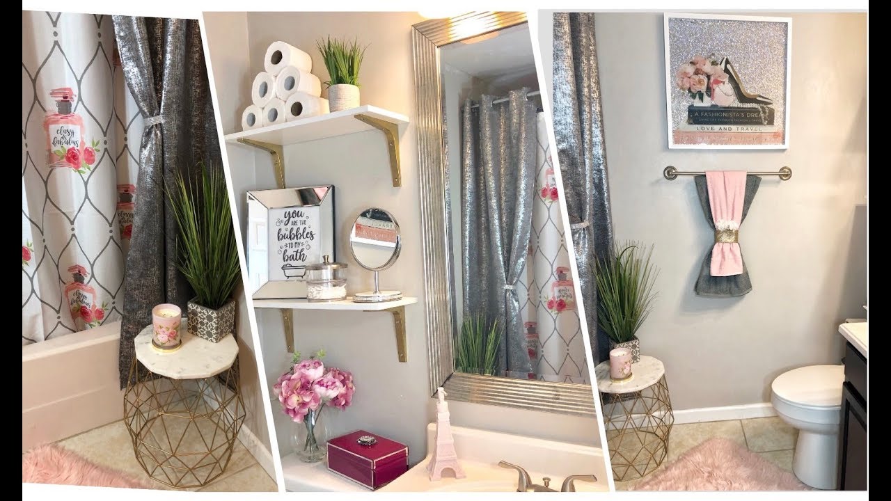 Pink glam bathroom refresh tour  | $150 budget bathroom decor 🌸💕🛁