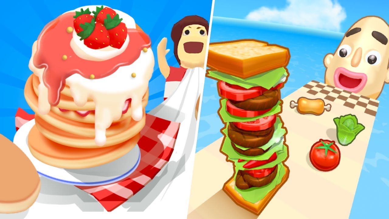 Pancake Run | Sandwich Runner - All Level Gameplay Android,iOs - NEW BIG APK UPDATE