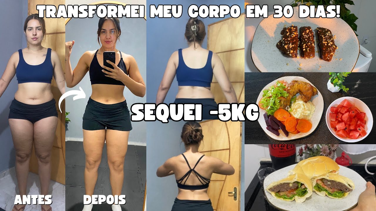 VLOG: -5KG EM 5 SEMANAS / ROTINA DE TREINO E ALIMENTAÇÃO EM CASA PARA SECAR! Peso antes e depois!