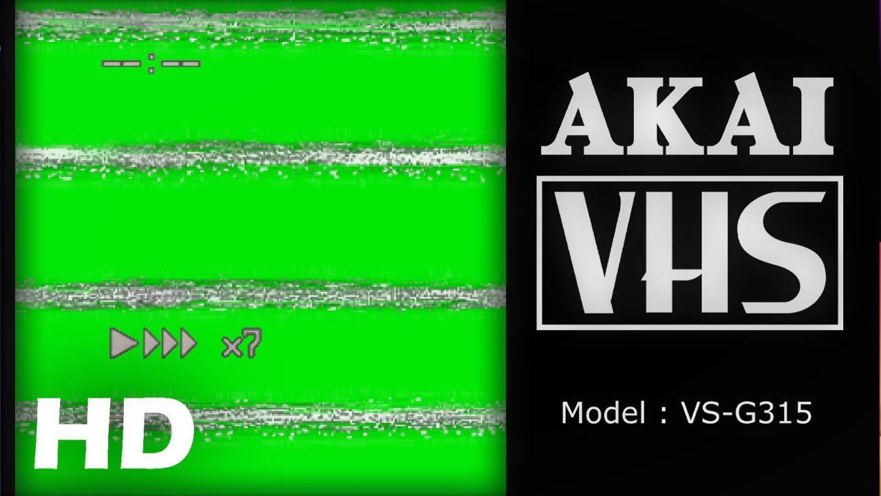 Realistic VHS Player Effect (Green Screen)