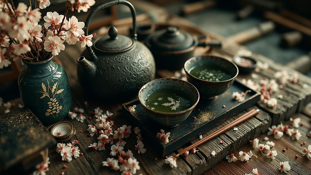 Asian Tea Music & Zen Flute – Расслабляющая медитация для мира и учебы, эмбиент-звук