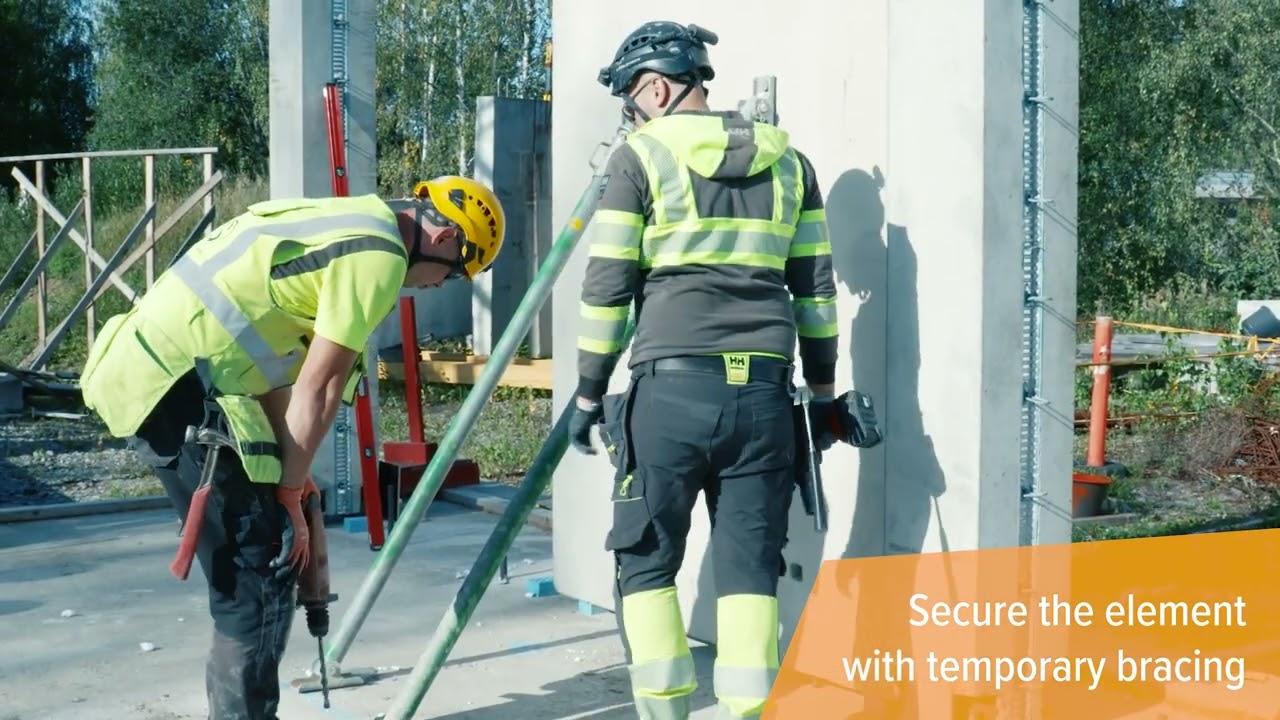 WILORA&reg; Connecting Rail at construction site &mdash; Wire Loop Rail for Wall Connections