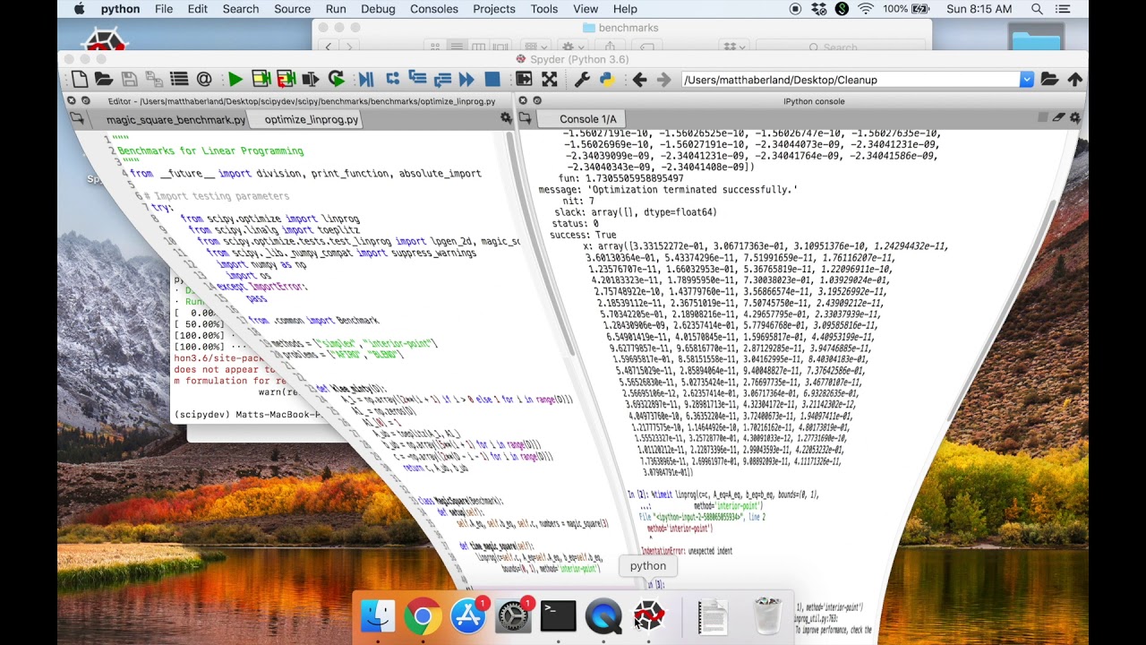 Benchmarking SciPy