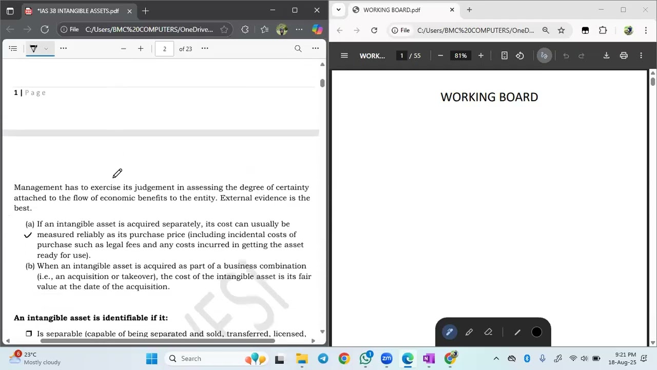 IAS 38 INTANGIBLE ASSETS PART ONE