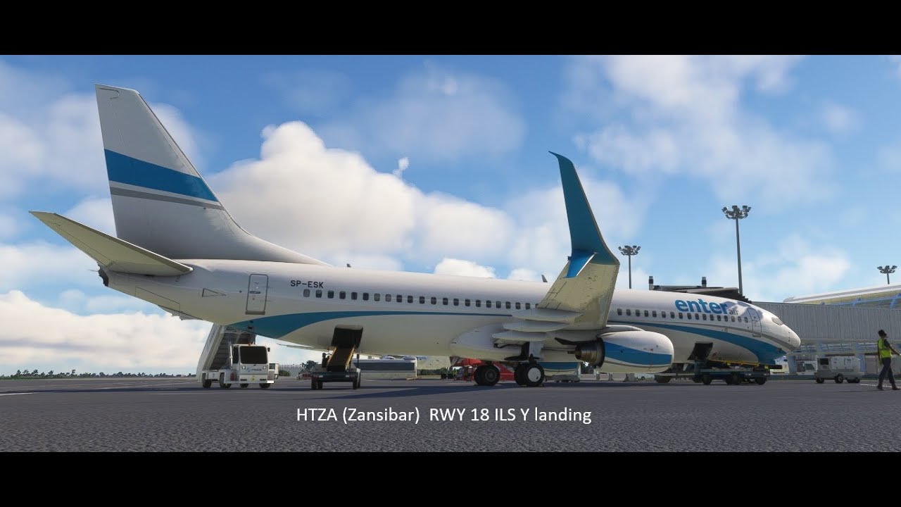 HTZA (Zanzibar)  RWY 18 ILS Y landing MSFS 2020